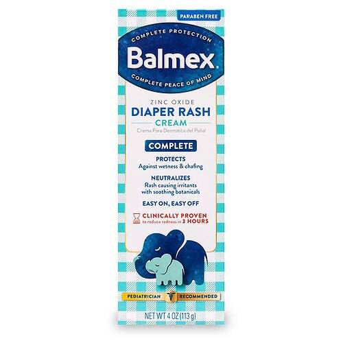 Balmex Complete Protection Diaper Rash Cream with Zinc Oxide Unscented - 4.0 oz