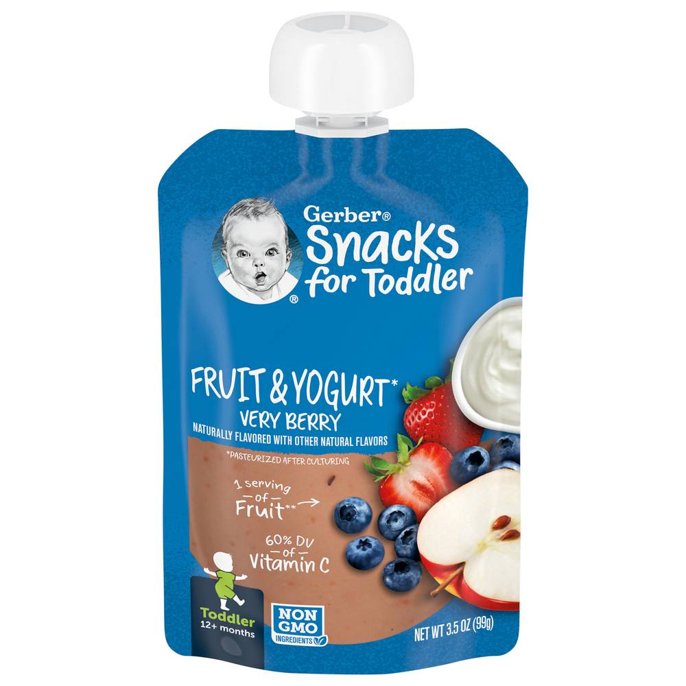 Gerber Toddler 12+ Months Fruit & Yogurt Very Berry (3.5 oz)