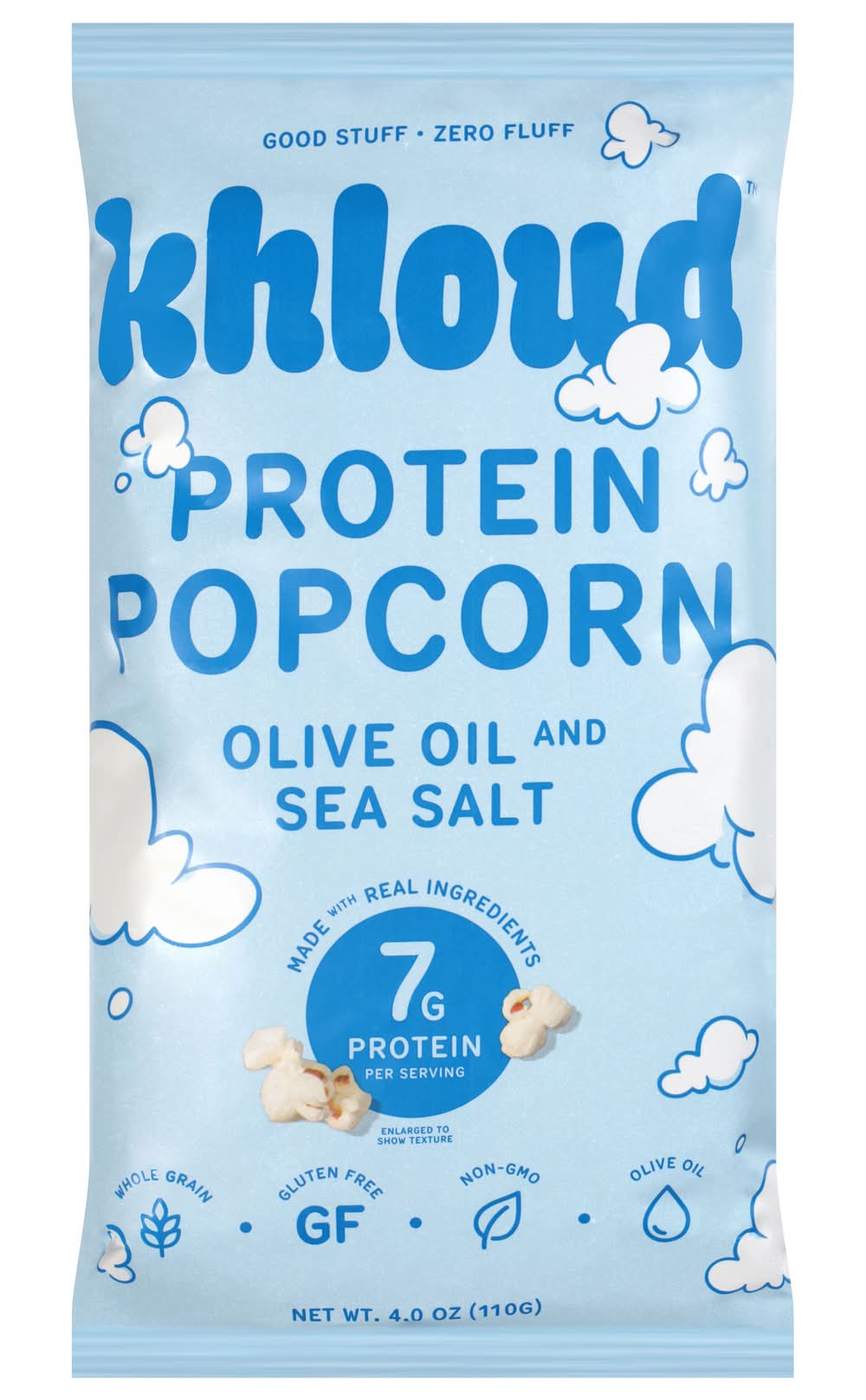 Khloud Protein Popcorn, Olive Oil and Sea Salt (4 oz)