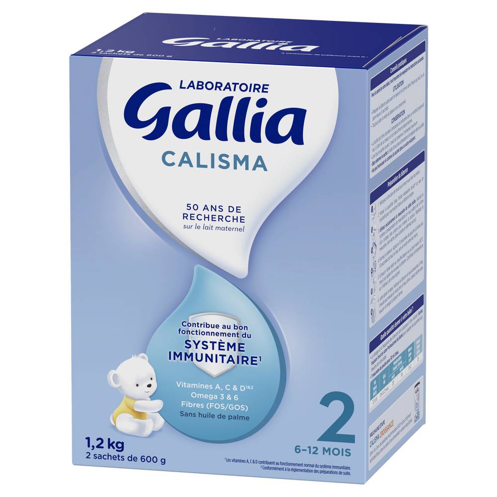 Laboratoire Gallia - Lait bébé en poudre 2 âge 6-12 mois (1,2kg)