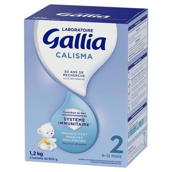 Laboratoire Gallia - Calisma lait bébé en poudre 2 âge 6-12 mois (2 pièces)