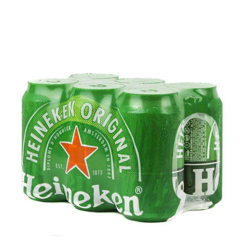 Heineken cerveza original (6 pack, 355 ml)