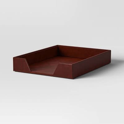 Faux Leather Letter Tray - Threshold™