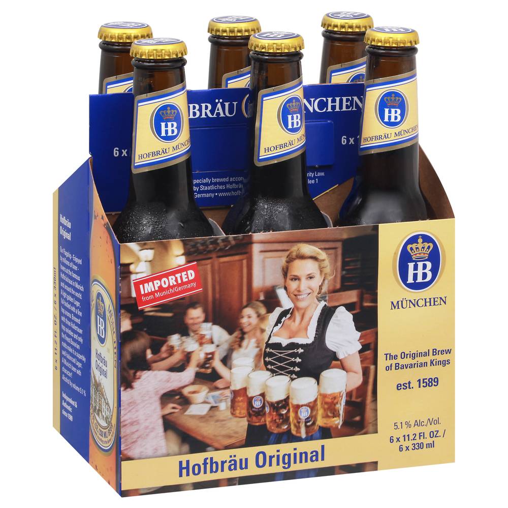 Hofbräu München Original Lager Beer (6 x 11.2 fl oz)