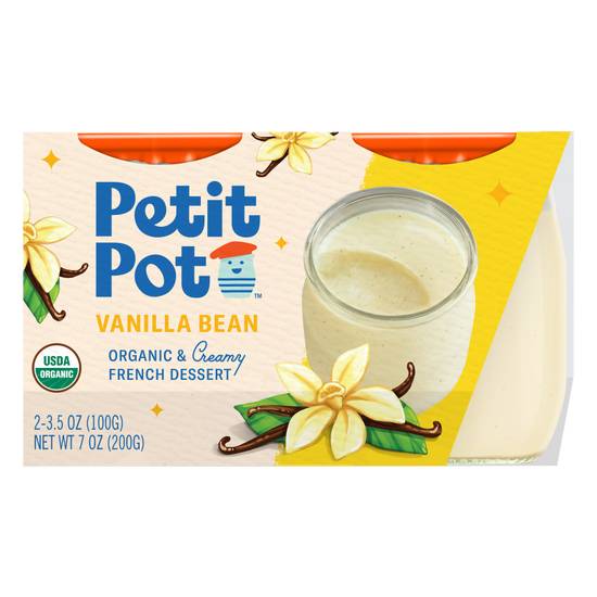 Petit Pot Vanilla Bean Organic French Dessert 2 PK