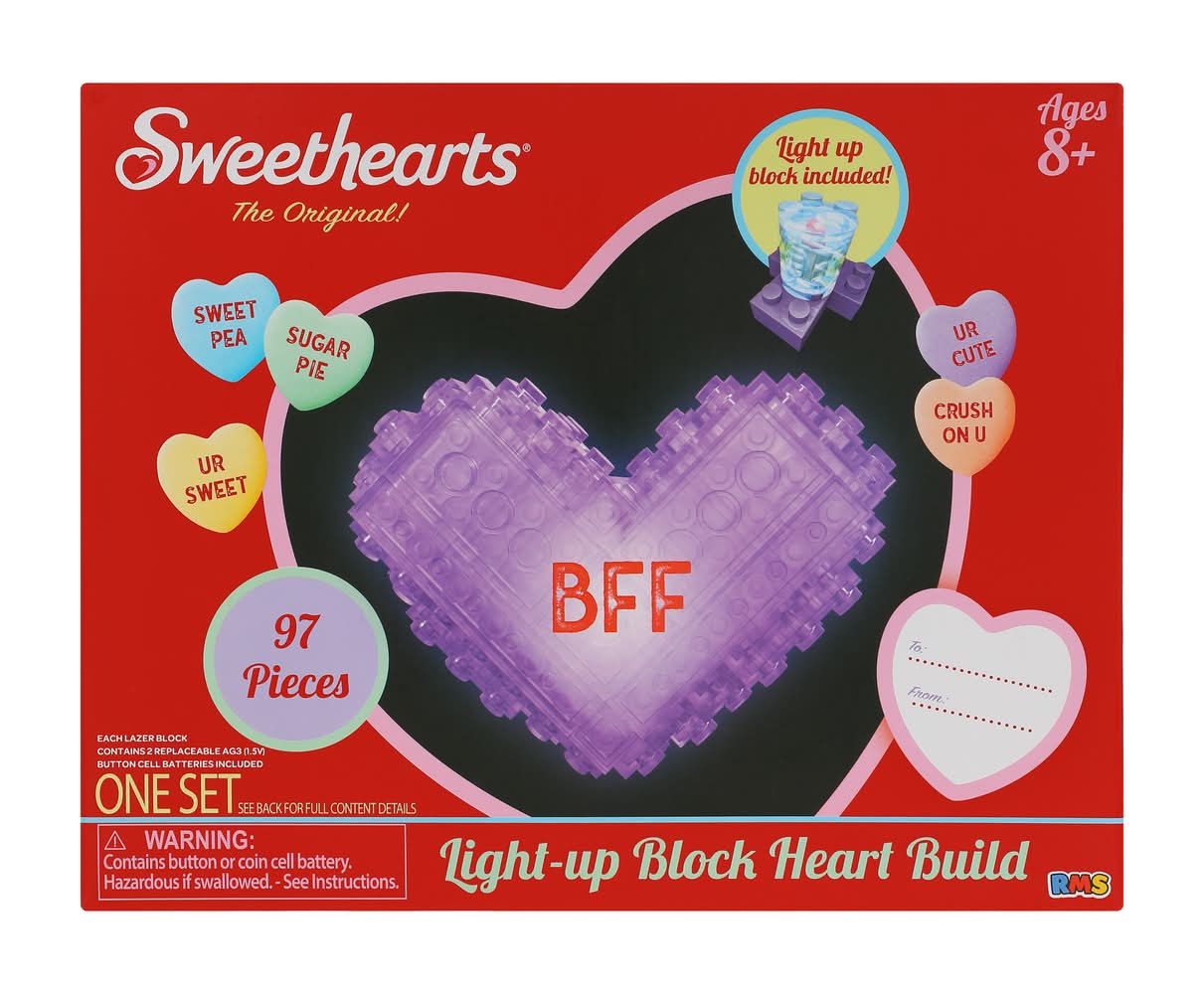 Sweethearts® Light-Up Block Heart Build Set BFF