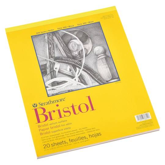 Strathmore 300 Series 20 Sheets Bristol Vellum Pad, White