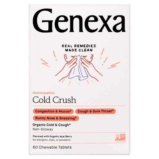 Genexa Organic Acai Berry Cold Crush Cough Cold Chewable Tablets