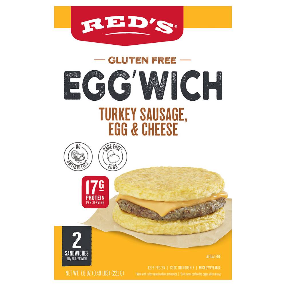 Red's Turkey Sausage Egg & Cheese Egg'wich (7.8 oz, 2 ct)