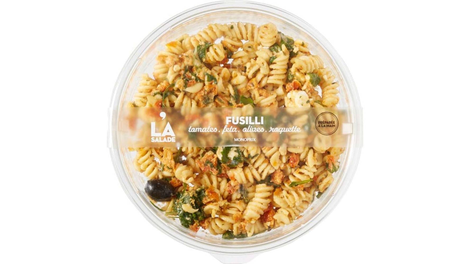 Monoprix Fusilli tomates, feta, olives, roquette - La Salade La barquette de 270 g