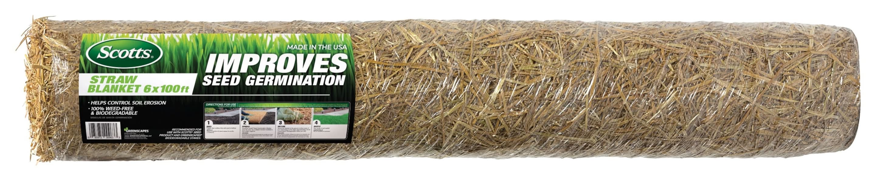Scotts 100-ft x 6-ft Straw Seed Blanket