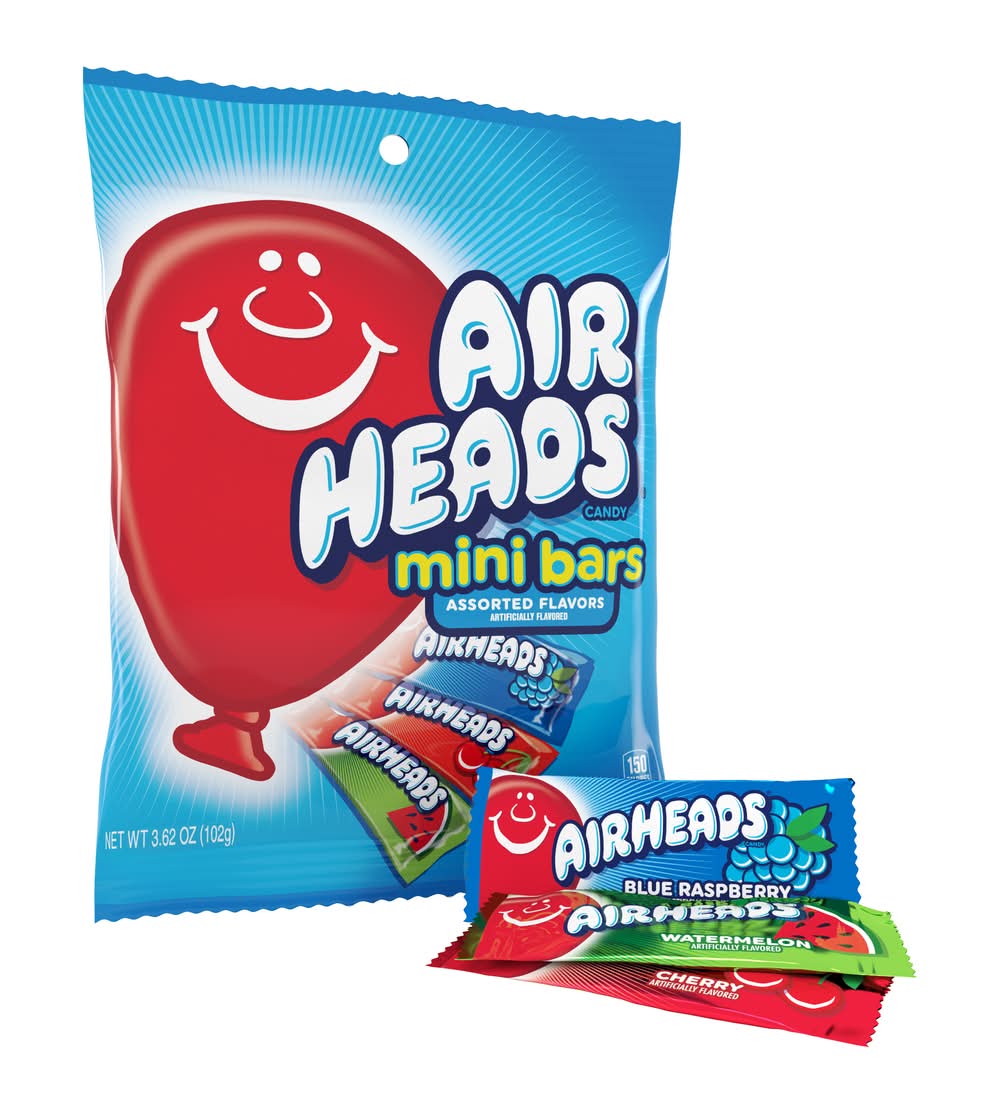 Airheads Mini Bars, Cherry-Watermelon-Blue Raspberry (3.62 oz)