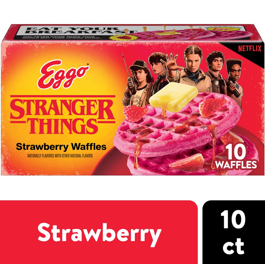 Eggo Limited Edition Stranger Things Waffles, Strawberry (1.23 oz, 10 ct)