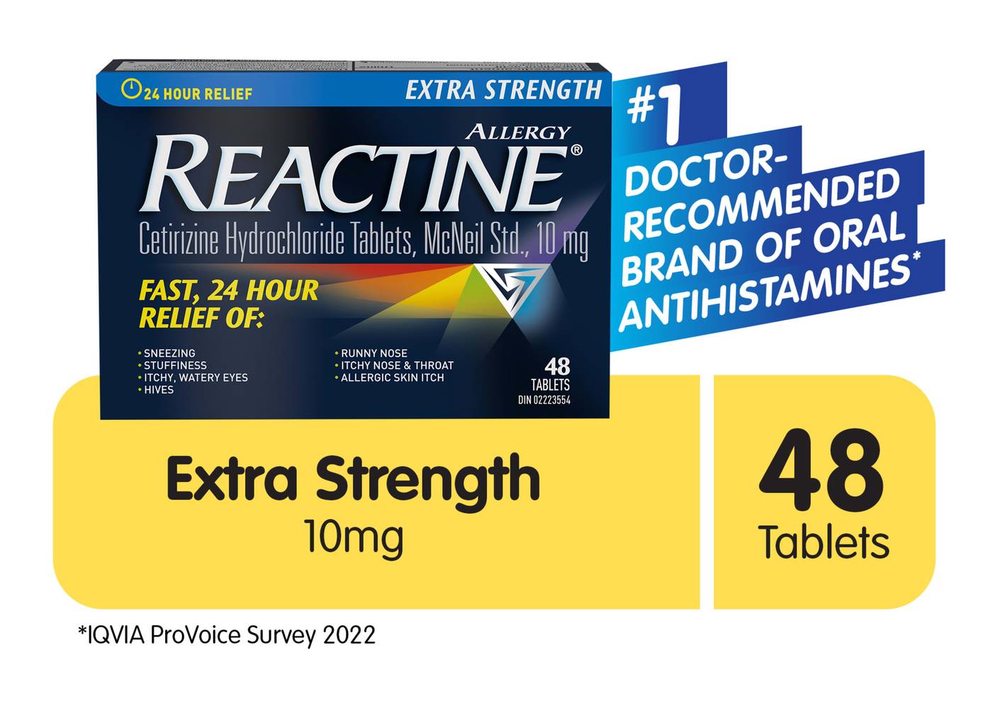 Reactine Extra Strength Tablets, 48 Count (30 g)