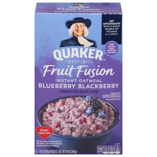 Quaker Fruit Fusion Instant Oatmeal (blueberry blackberry)
