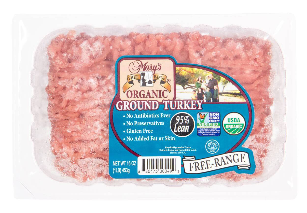 Marys Ground Turkey Organic Hgn (16 oz)