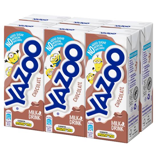 Yazoo Lactose Reduced Milk Drink (6 pack, 200 ml) (chocolate)