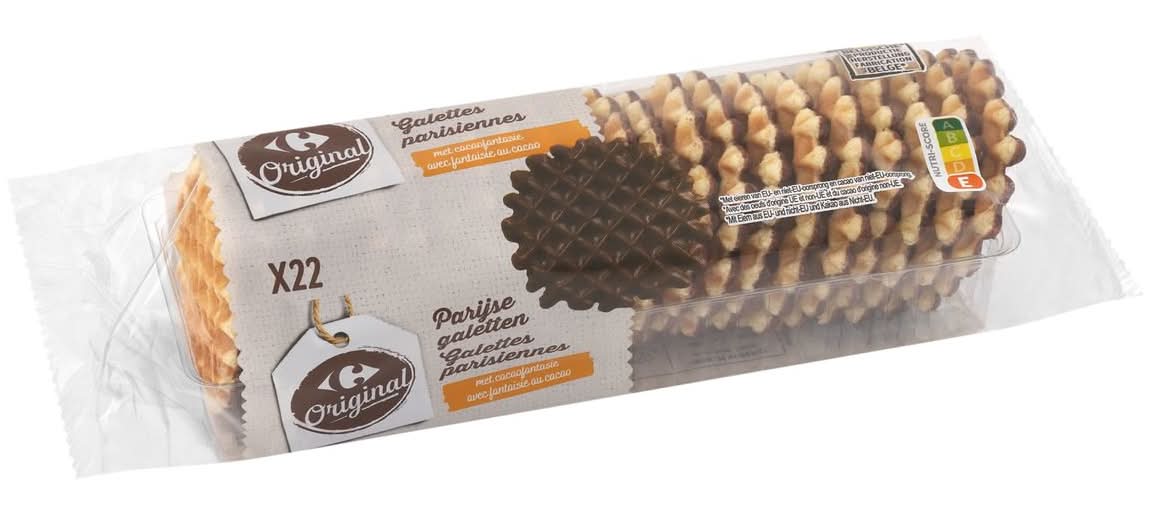 Carrefour Original Parijse Galetten met Cacaofantasie 22 Stuks 240 g