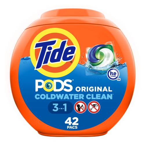 Tide PODS Liquid Laundry Detergent Pacs Original Scent 42ct