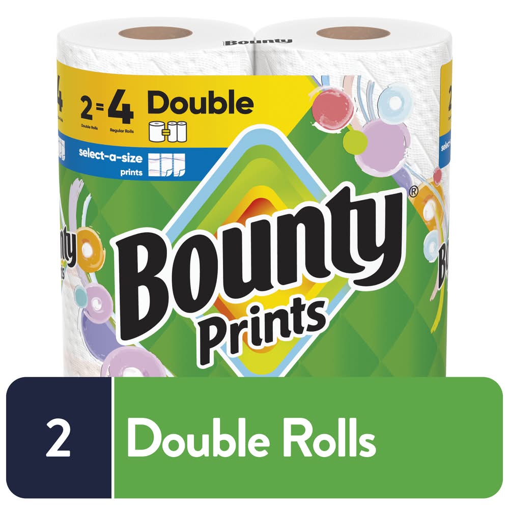 Bounty Double Paper Towel Rolls, 27.9x14.9 cm (2 ct)