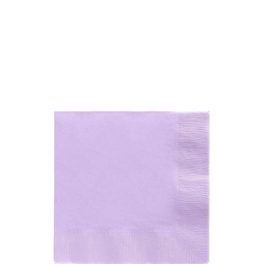 Party City Paper Beverage Napkins, Lavender (40 ct)