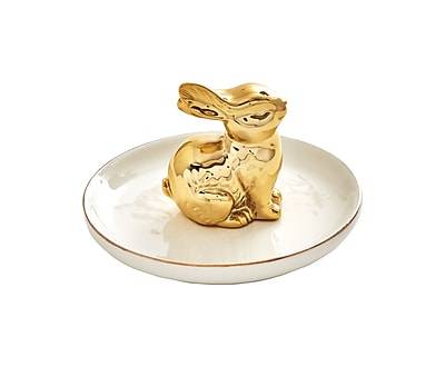 Martha Stewart Gold Bunny Trinket Tray (MS101F)