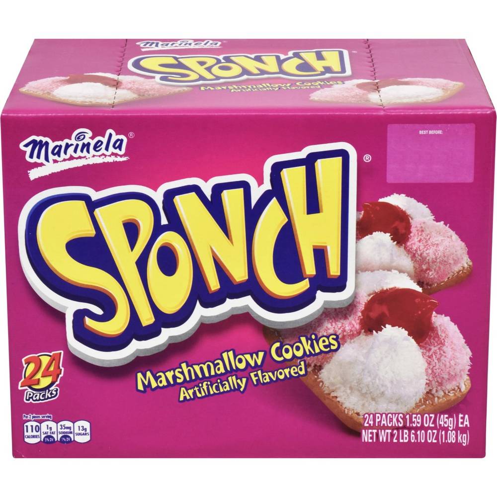 Marinela - Sponch Marshmallow Cookies - 24 Ct (1 Unit per Case)