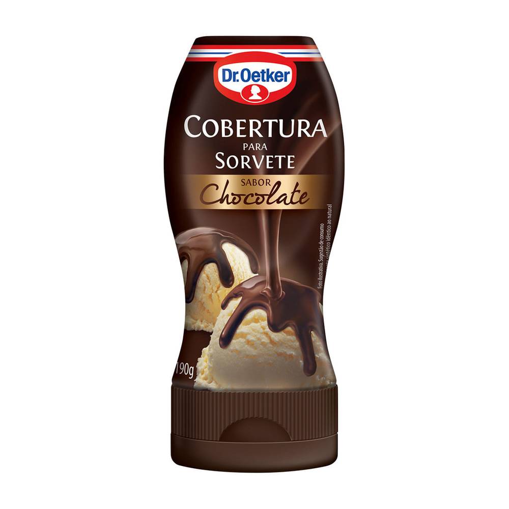 Dr. oetker cobertura para sorvete sabor chocolate (190g)