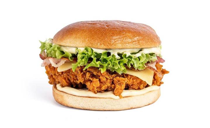 Chicken Burger con Bacon e Formaggio