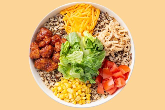 Smoky BBQ Crispy Chicken Warm Grain Bowl