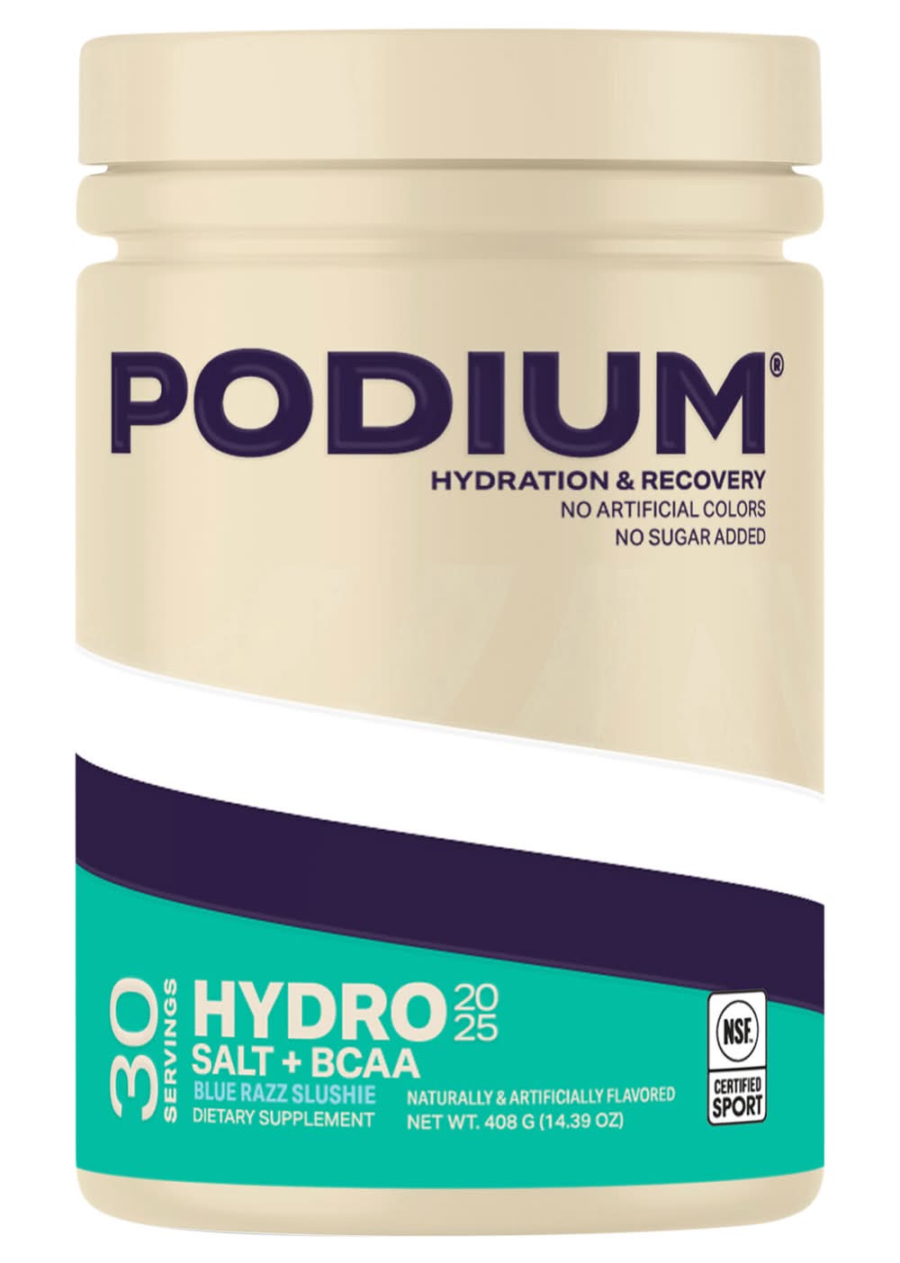 Podium Hydro 2025 Hydration & Recovery Blue Razz Slushie Salt + Bcaa (14.39 oz)