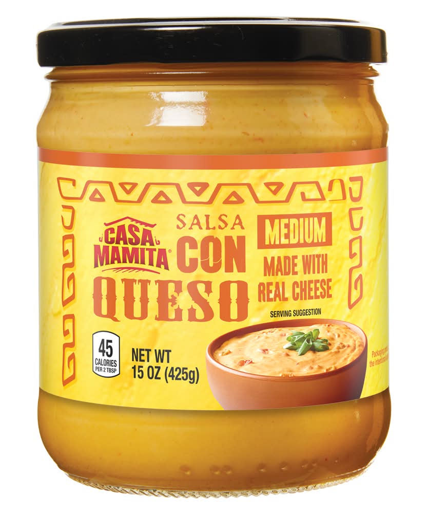 Casa Mamita Medium Salsa Con Queso Dip (15 oz)