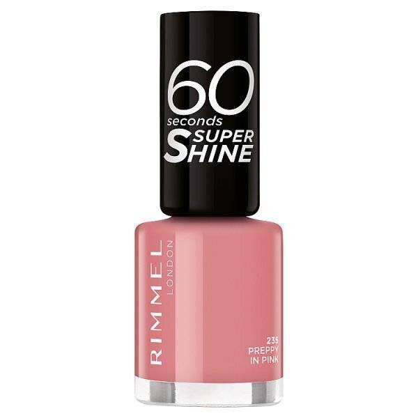 Rimmel London 235 Preppy In Pink, 60 Seconds Super Shine Nail Polish (8ml)