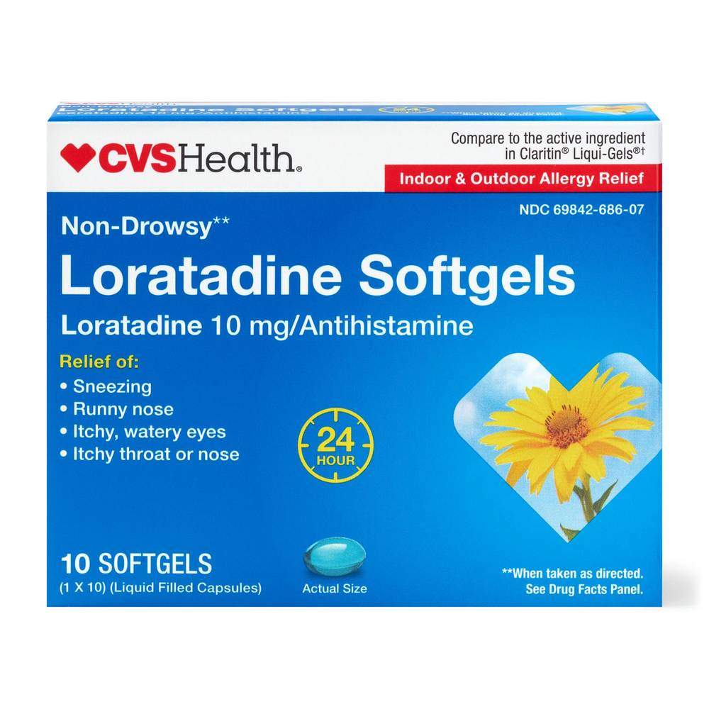 CVS Health Non Drowsy Loratadine Softgels (10 ct)