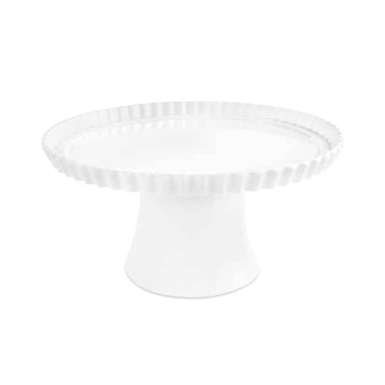 Celebrate It 10" White Melamine Cake Stand (white)