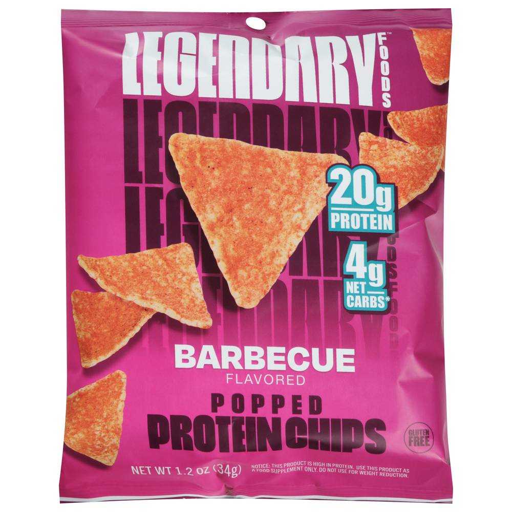 Legendary Foods Popped Barbecue Flavored Protein Chips (1.2 oz)