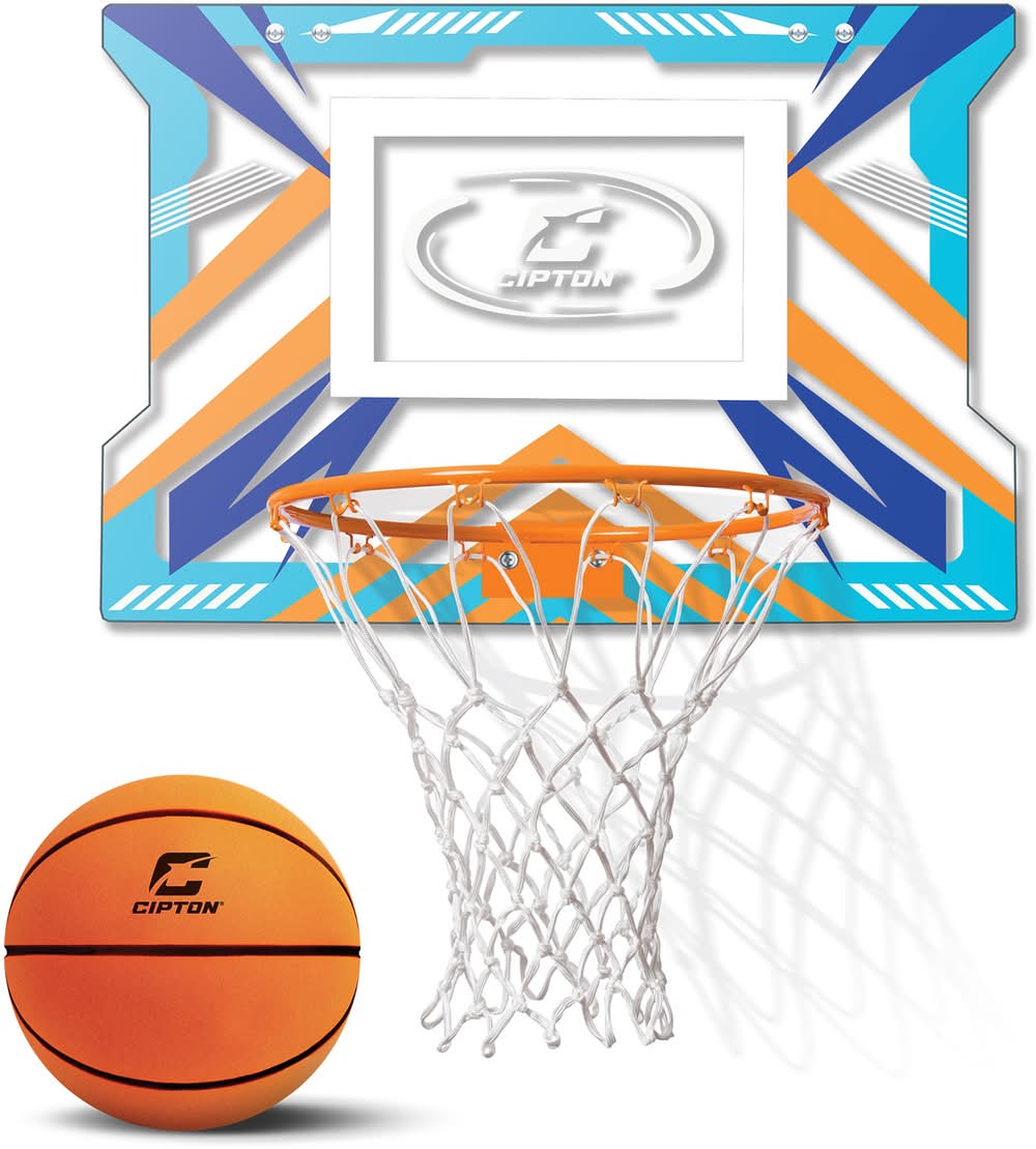 Cipton Midnight Silent Mini Basketball Hoop Set (Orange/White)