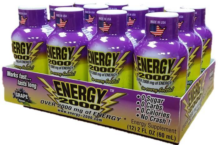 Energy 2000 Drink Shot Grape (2 oz x 12 ct)