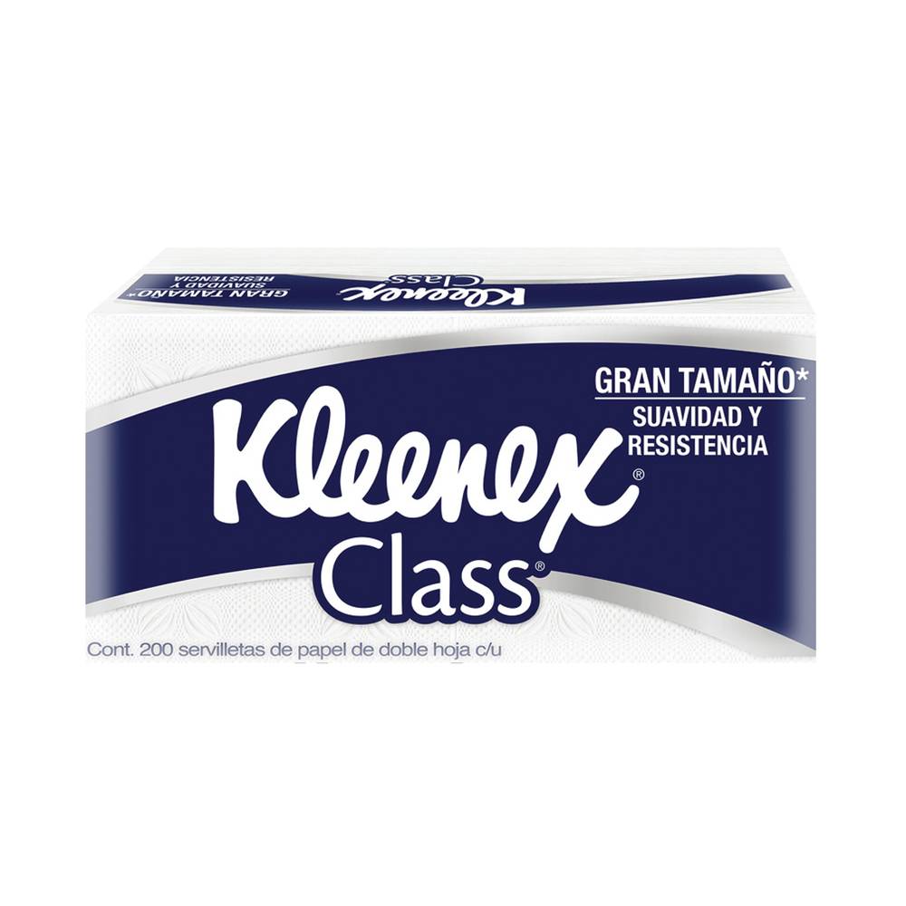 Kleenex · Class servilletas de hojas dobles, 29.2x29.9 cm (200 un)