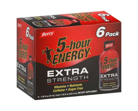 5-Hour Energy · Extra Strength Berry Energy Supplement (6 x 1.9 fl oz)