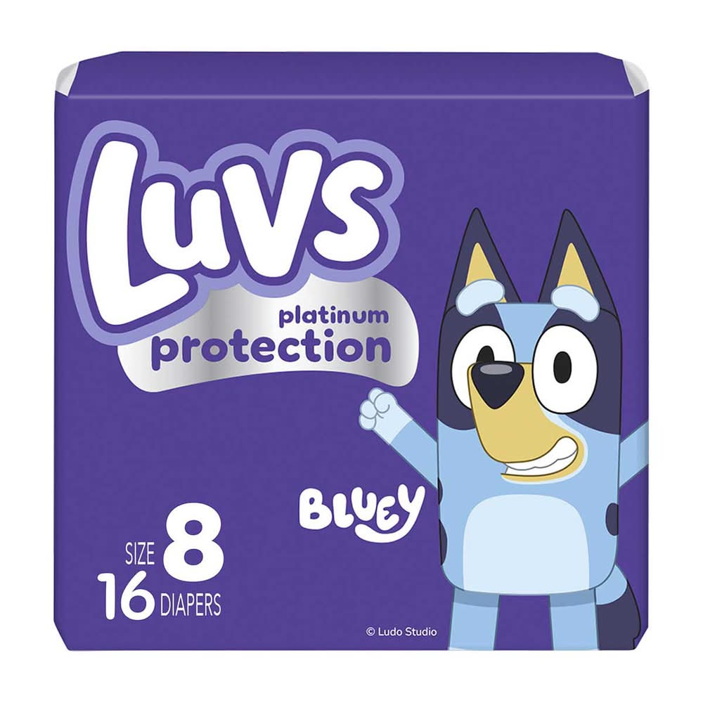 Luvs Platinum Protection Baby Diapers, Size 8 (16 ct)