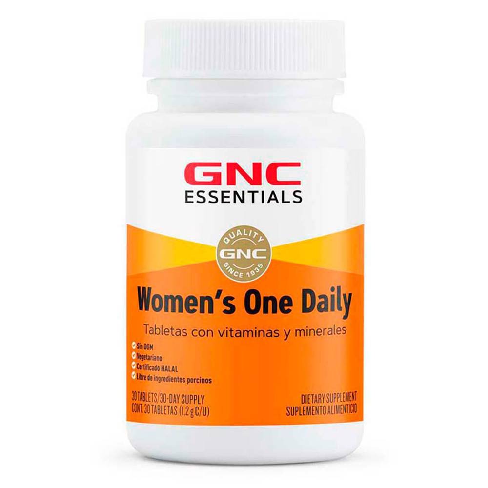 Tabletas Womens One Daily Gnc Essentials Sin Sabor 30 Tabletas