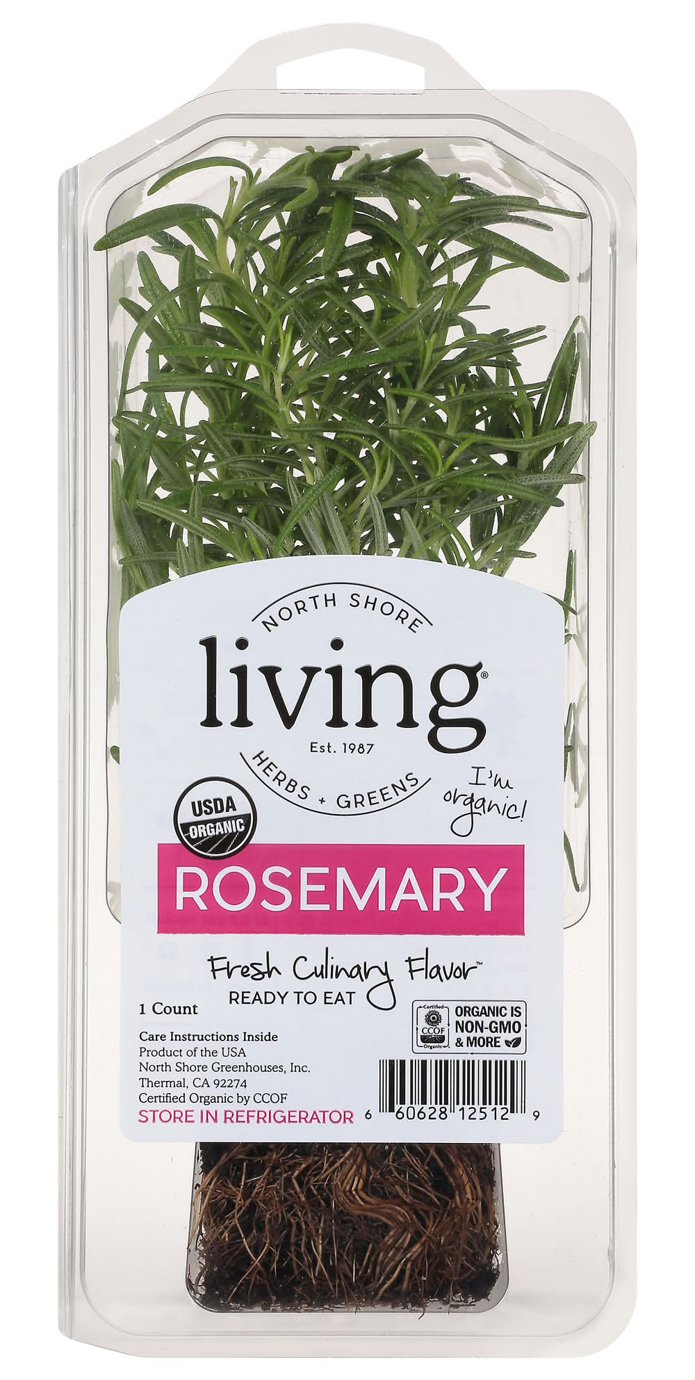 North Shore Living Ready To Eat Organic Rosemary, Fresh Culinary
