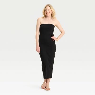 Women's Knit Tube Dress - A New Day™ Black XL