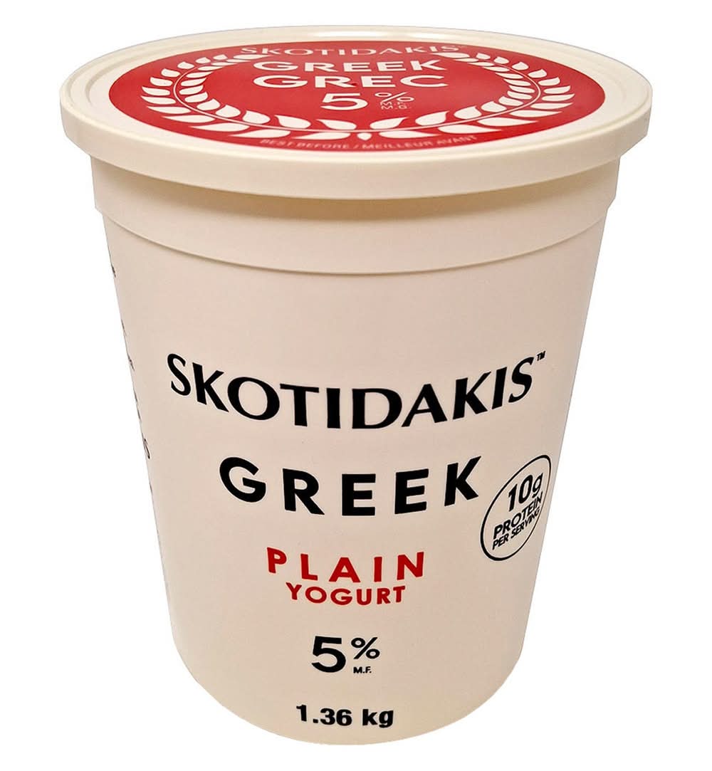 Skotidakis - 5% Yogourt Grec Nature, 1,36 Kg / Skotidakis 5% Plain Greek Yogurt, 1.36 Kg