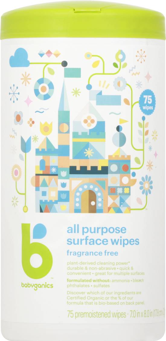 Babyganics All Purpose Surface Wipes (75 ct)