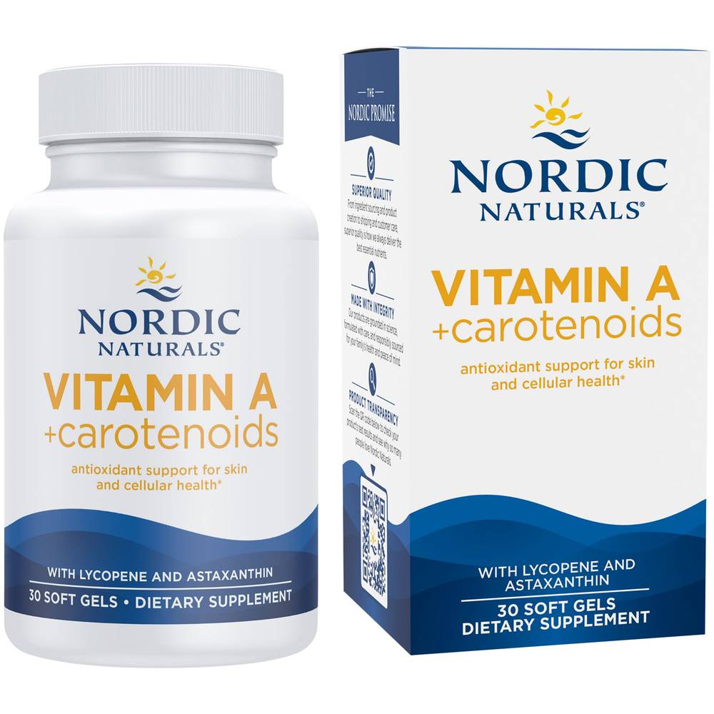 Nordic Naturals Vitamin a + Carotenoids Antioxidant Support For Skin & Cellular Health (30 ct)