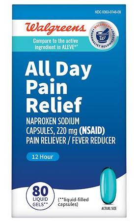Walgreens All Day Pain Relief Naproxen Sodium Capsules (80 ct)