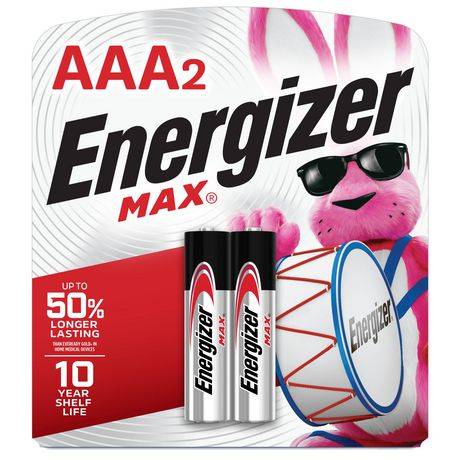 Energizer max piles alcalines aaa (2 unités)