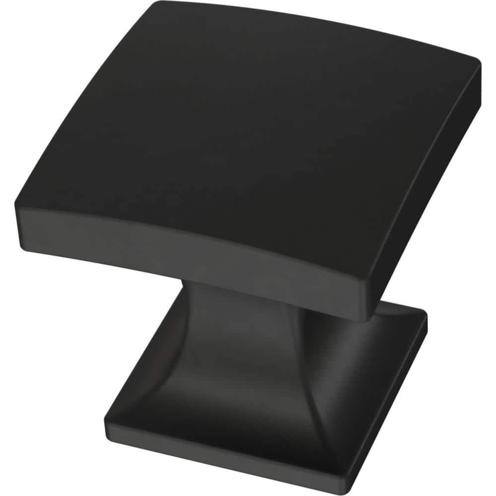 Liberty Structured Square 1 In. (25 Mm) Modern Matte Black Cabinet Knob